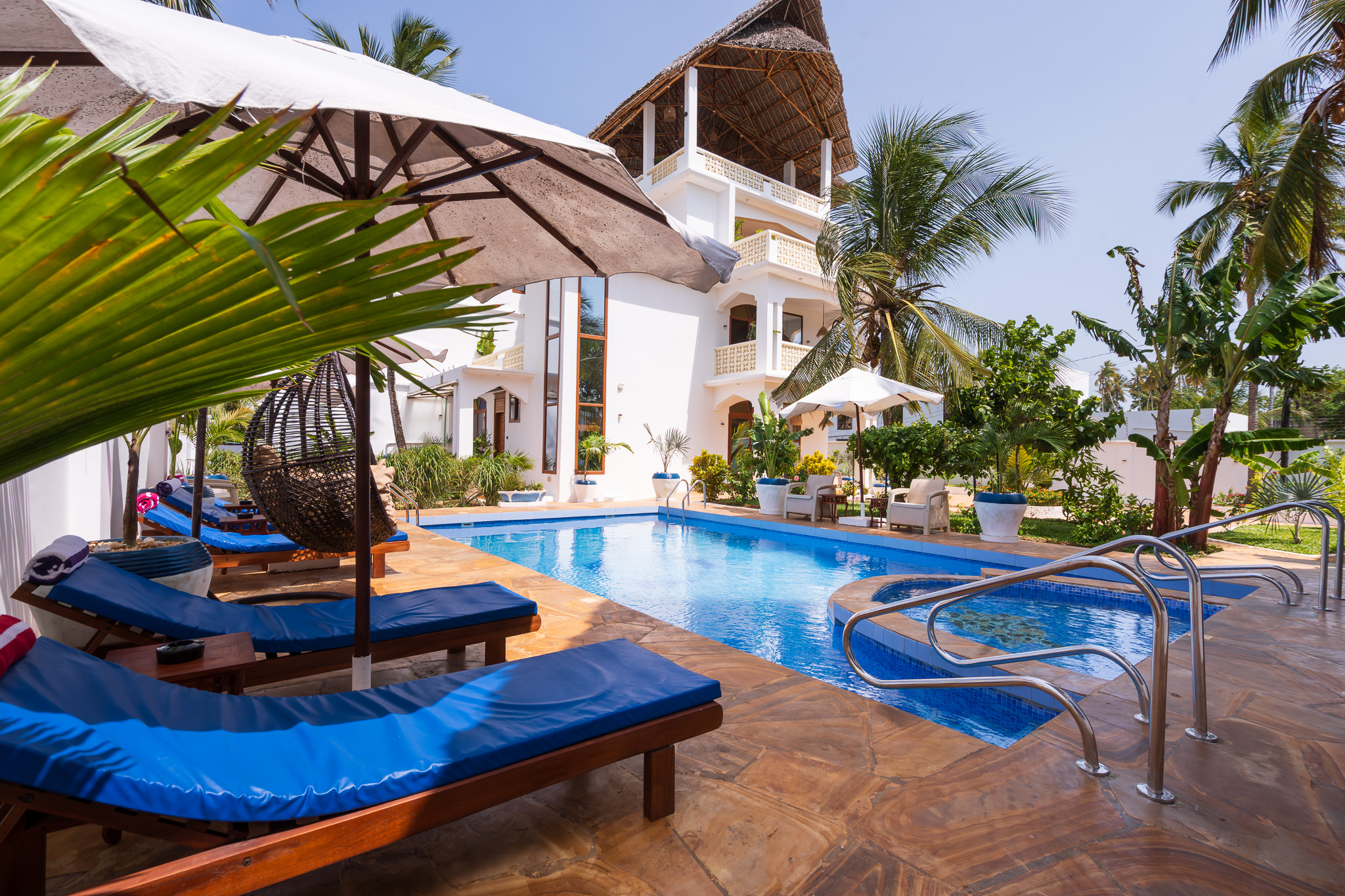 Swahili Coast Villas pool and villa exterior